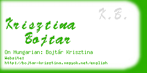 krisztina bojtar business card