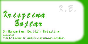 krisztina bojtar business card